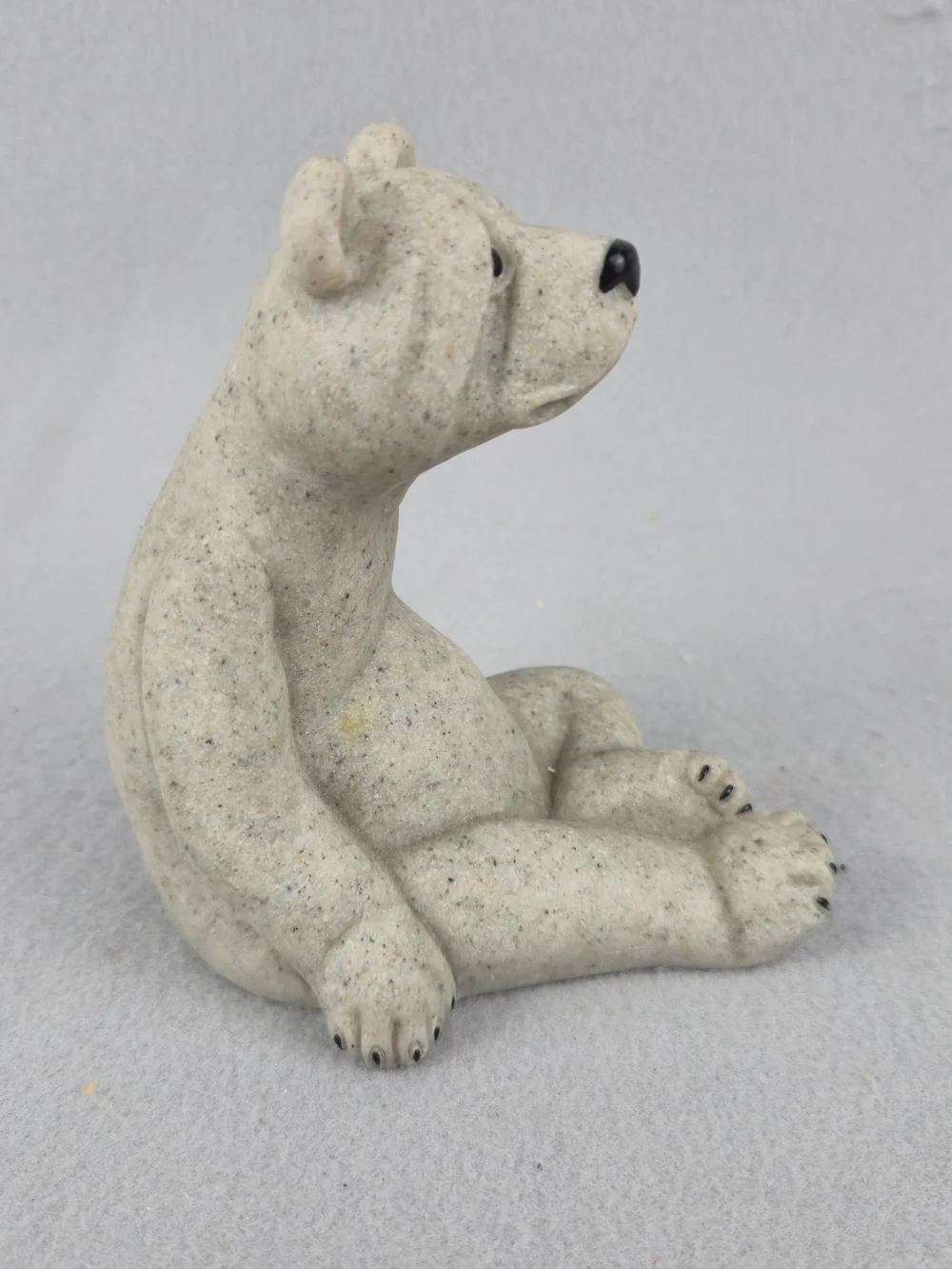 Quarry Critters Bear Figurine Bud Second Nature Design 2000 Faux Stone Decor